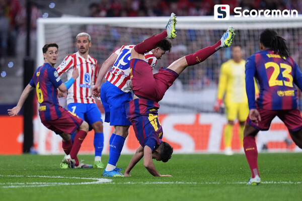 바르셀로나, AT마드리드에 2-1 승리에도 합산 2-3으로 4강행 좌절